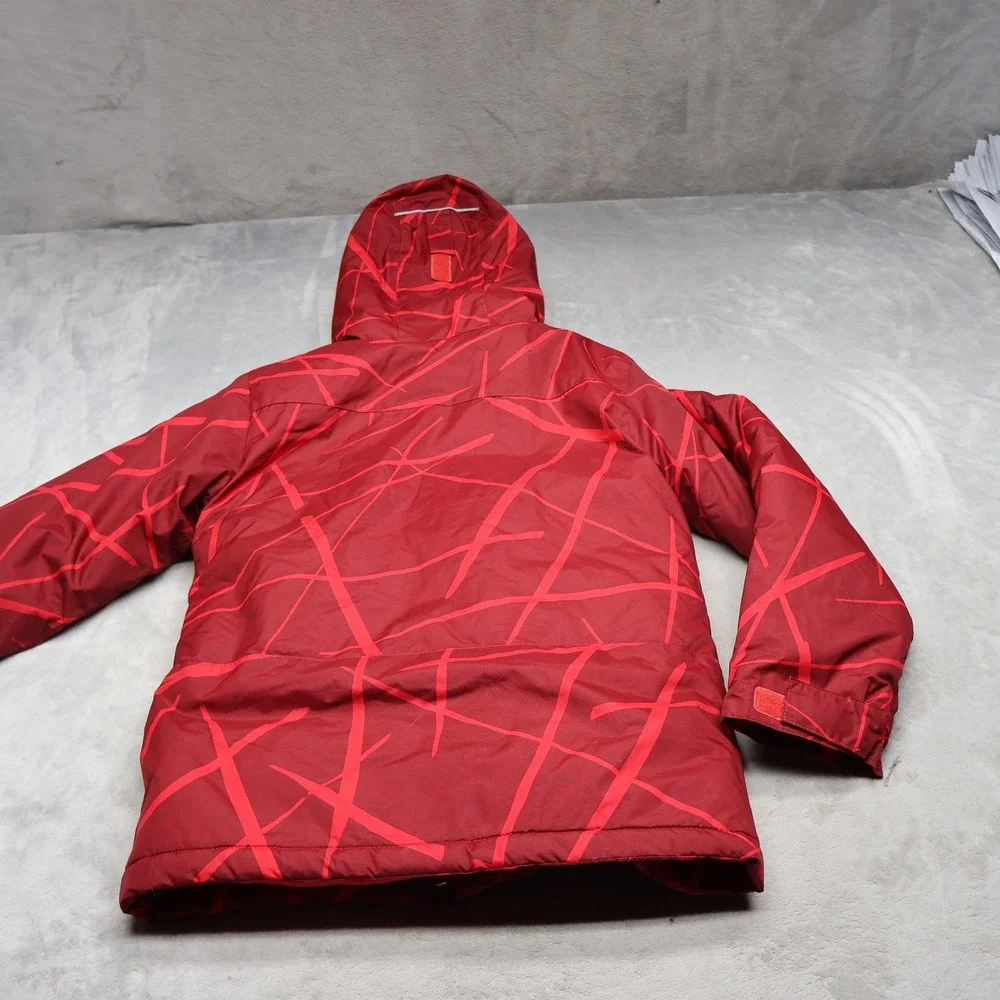 Columbia Jacket‎ Boys Medium 10/12 Red Geometric Lightning Lift Insulated Puffer
